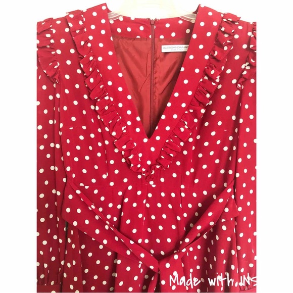 Alessandra Rich Rosette gathered polka-dot silk-crepe dress - Picture 9 of 16
